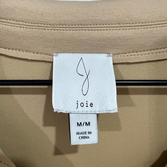 Joie Camel Tan Cropped Knit Utility Jacket with Gold Buttons  Size Medium - Picture 5 of 8